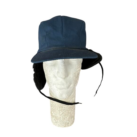 Vintage 80s 90s P Brand USA Made Insulated Large Trapper Cap Hat VTG - Picture 2 of 8